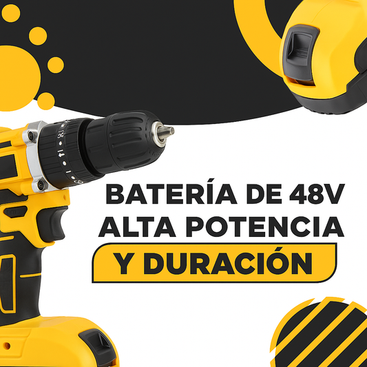 🛠️ Kit Completo de Herramientas con Taladro Inalámbrico – 37 Piezas Profesionales Dotvix